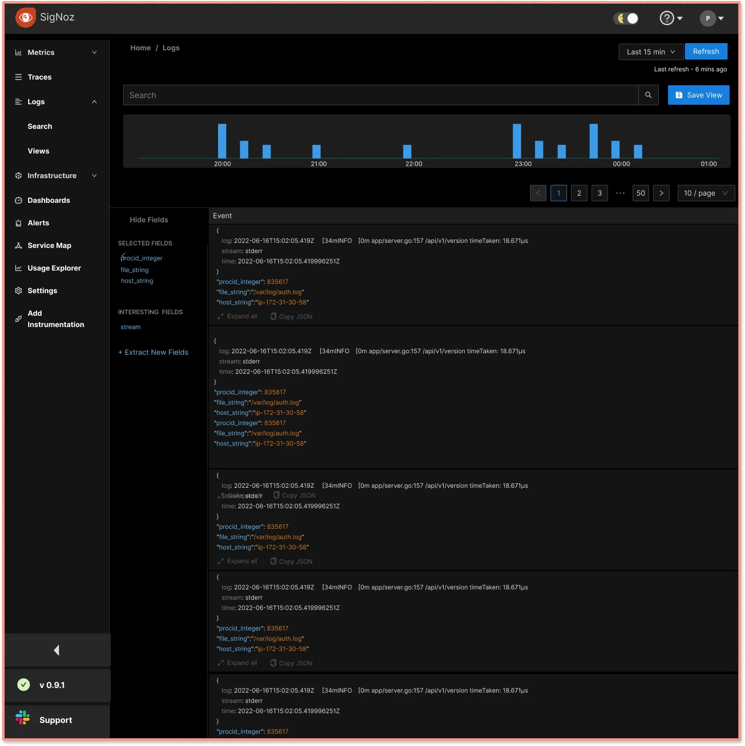 Upcoming log Management feature in SigNoz