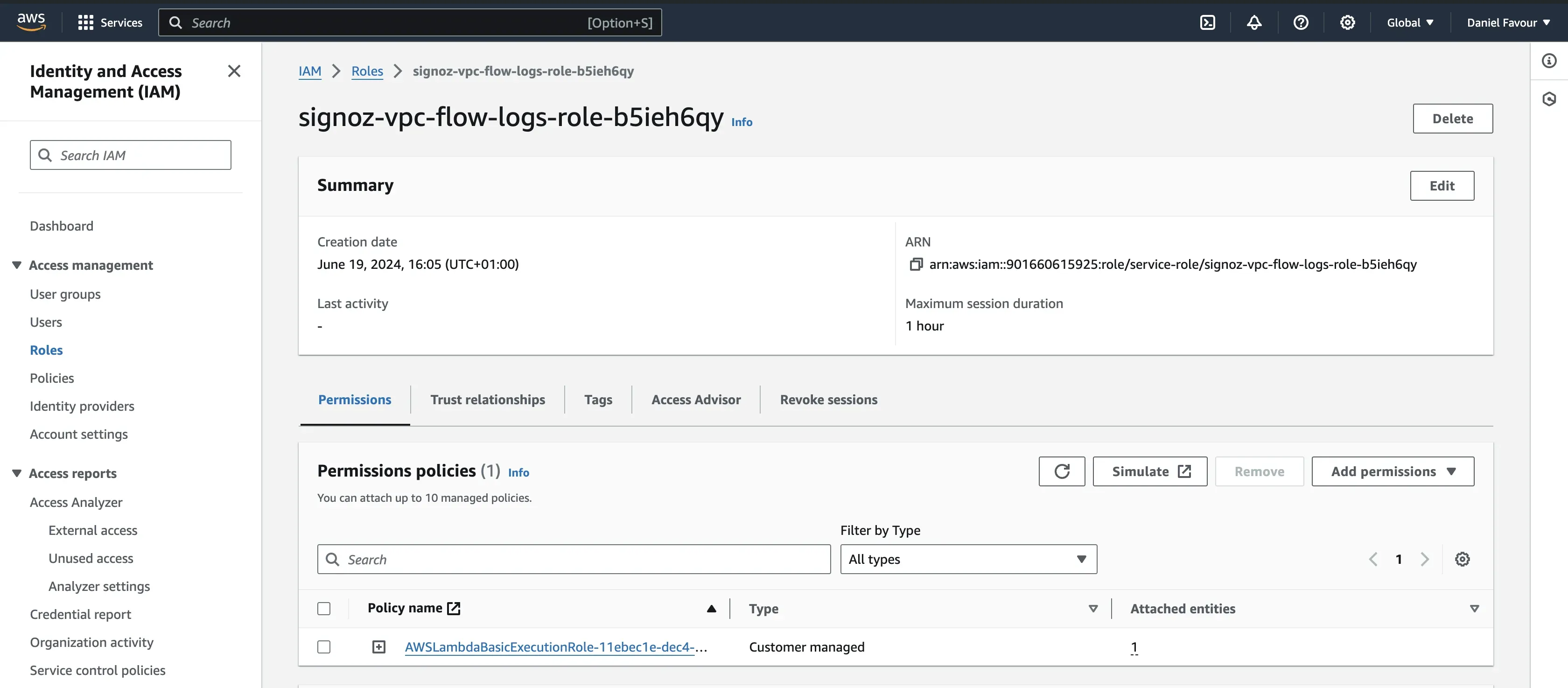 Attach policies to the function’s IAM role